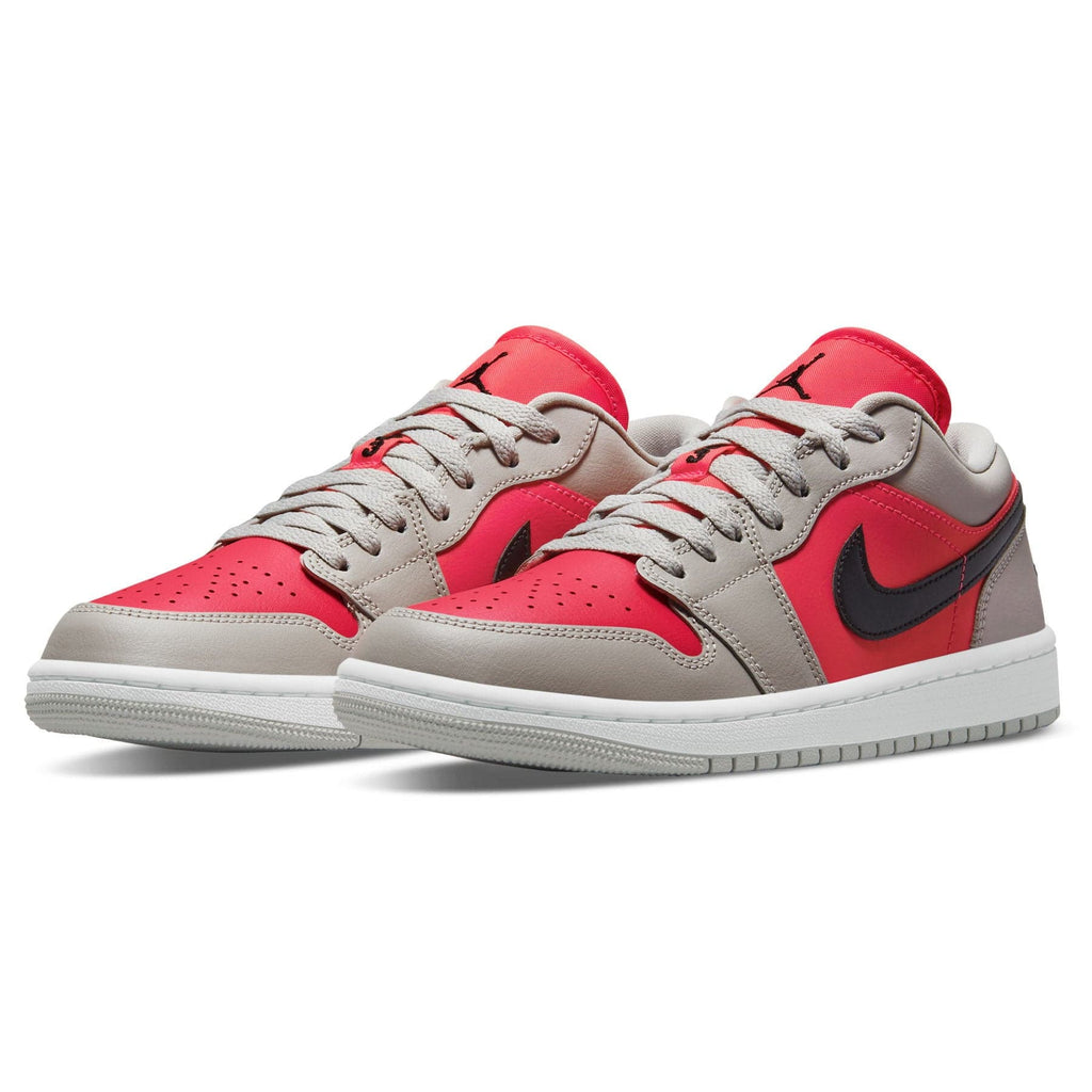 Air Jordan 1 Low Wmns 'Light Iron Ore Siren Red' — UK 2.5 | EU 35.5 | US 5 — Side View