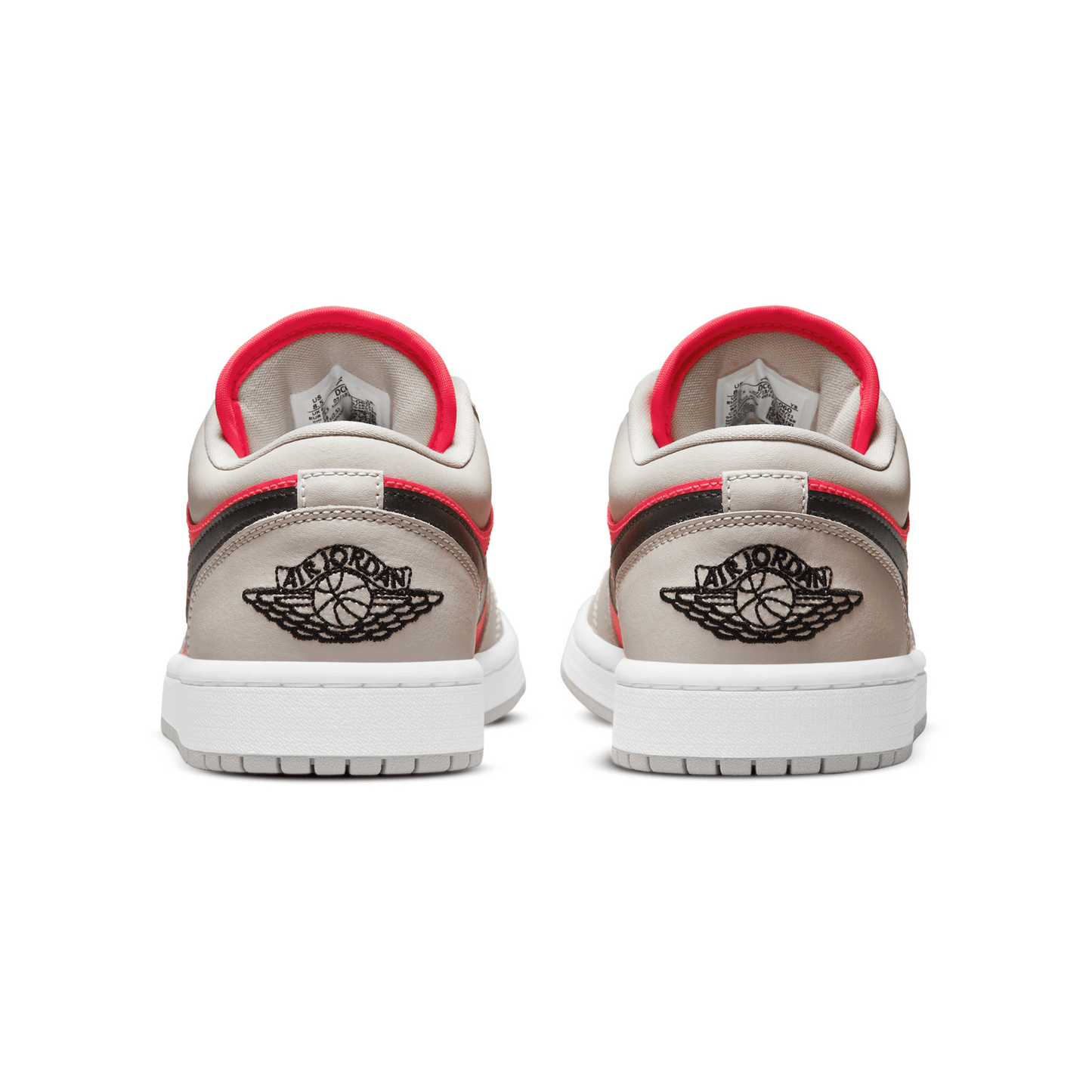 Air Jordan 1 Low Wmns 'Light Iron Ore Siren Red' — UK 2.5 | EU 35.5 | US 5 — Top View