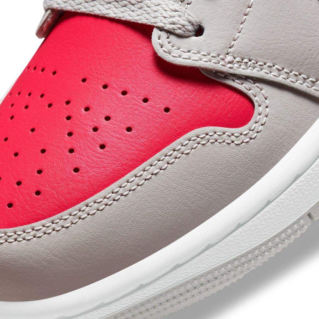 Air Jordan 1 Low Wmns 'Light Iron Ore Siren Red' — UK 2.5 | EU 35.5 | US 5 — Lifestyle View