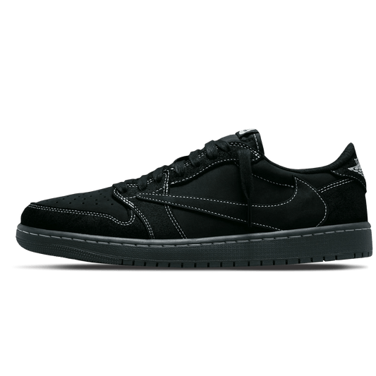Travis Scott x Air Jordan 1 Low OG SP 'Black Phantom' — 4 UK — Front View