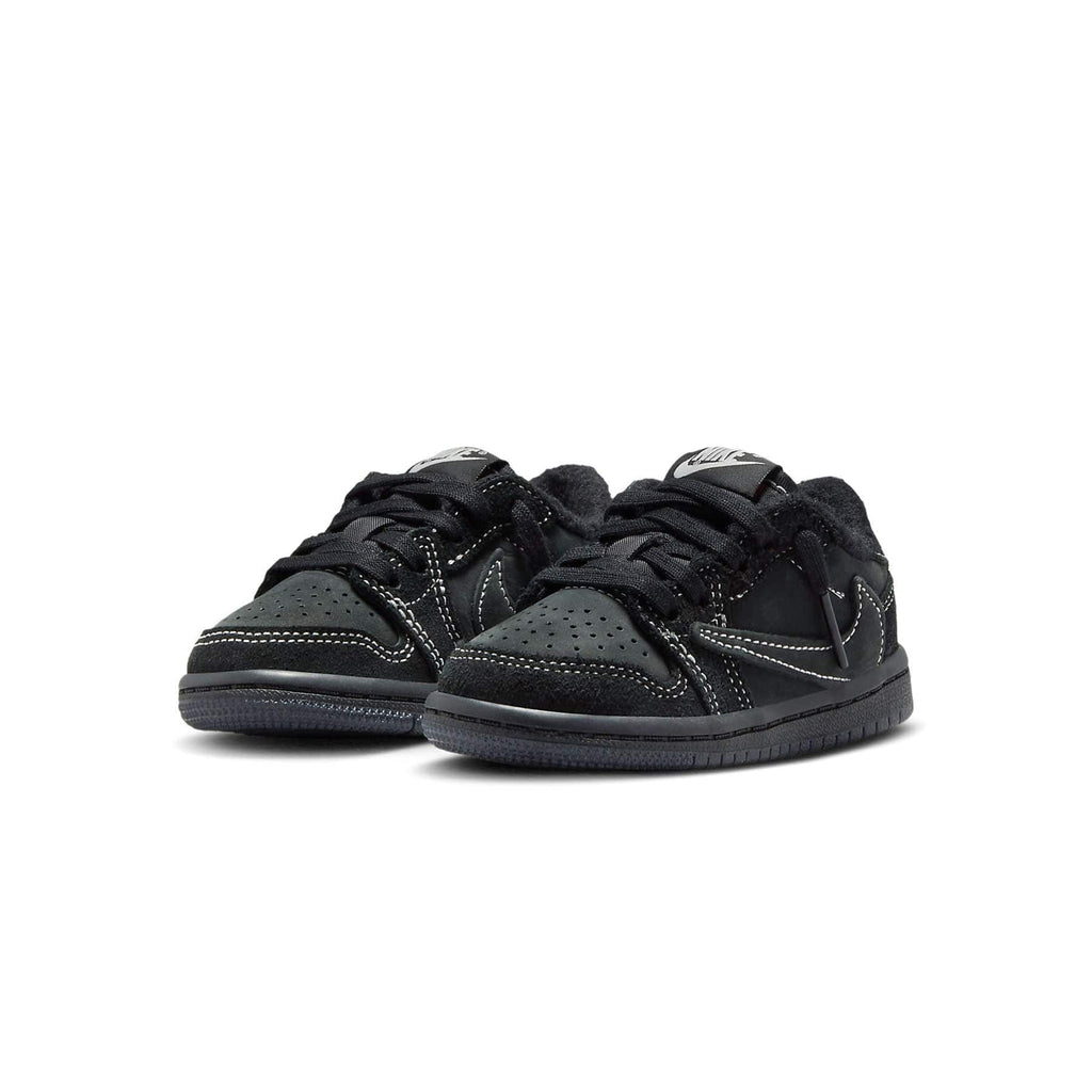Travis Scott x Air Jordan 1 Low OG SP TD 'Black Phantom' — UK 0C | EU 15 | US 0C — Side View