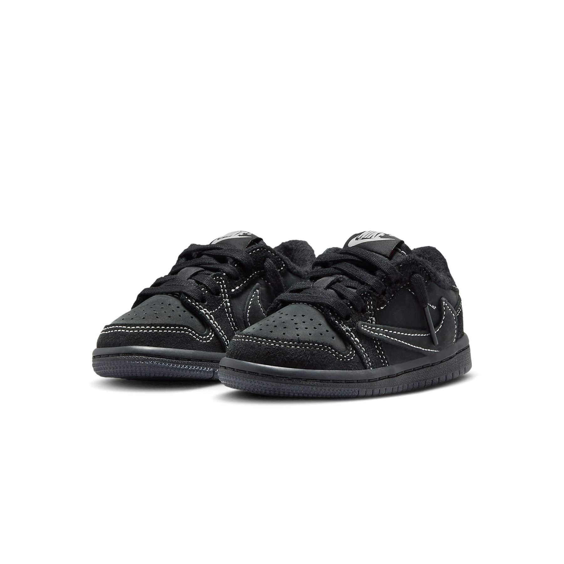 Travis Scott x Air Jordan 1 Low OG SP TD 'Black Phantom' — UK 0C | EU 15 | US 0C — Side View