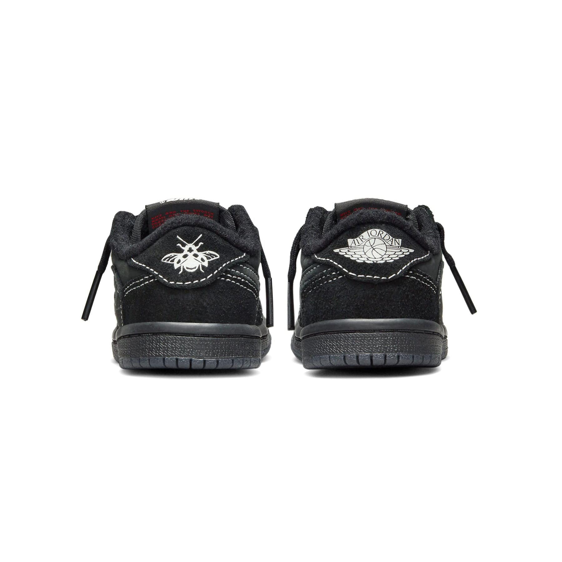 Travis Scott x Air Jordan 1 Low OG SP TD 'Black Phantom' — UK 0C | EU 15 | US 0C — Top View