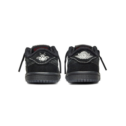 Travis Scott x Air Jordan 1 Low OG SP TD 'Black Phantom' — UK 0C | EU 15 | US 0C — Top View