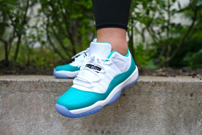 Air Jordan 11 Low GS Aqua Safari — UK 13.5 | EU 32 | US 1Y — Side View