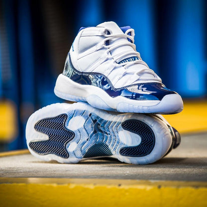 Air Jordan 11 Retro GS White-Midnight Navy  Win like 82 — UK 13.5 | EU 32 | US 1Y — Alternate View 7