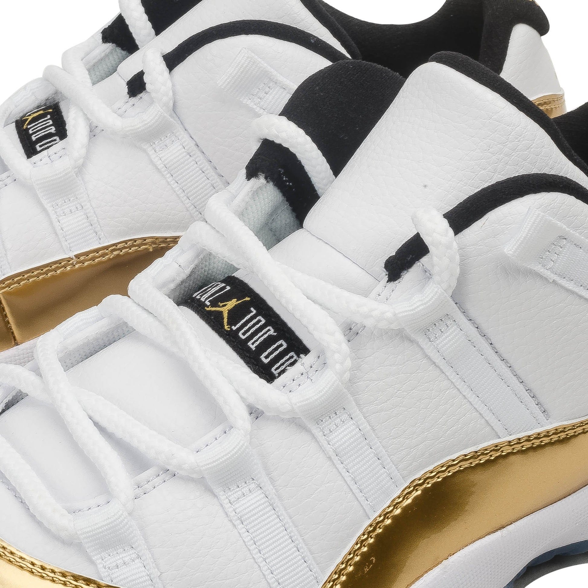 Air Jordan 11 Retro Low White- Metallic Gold — UK 3 | EU 35.5 | US 3.5 — Top View