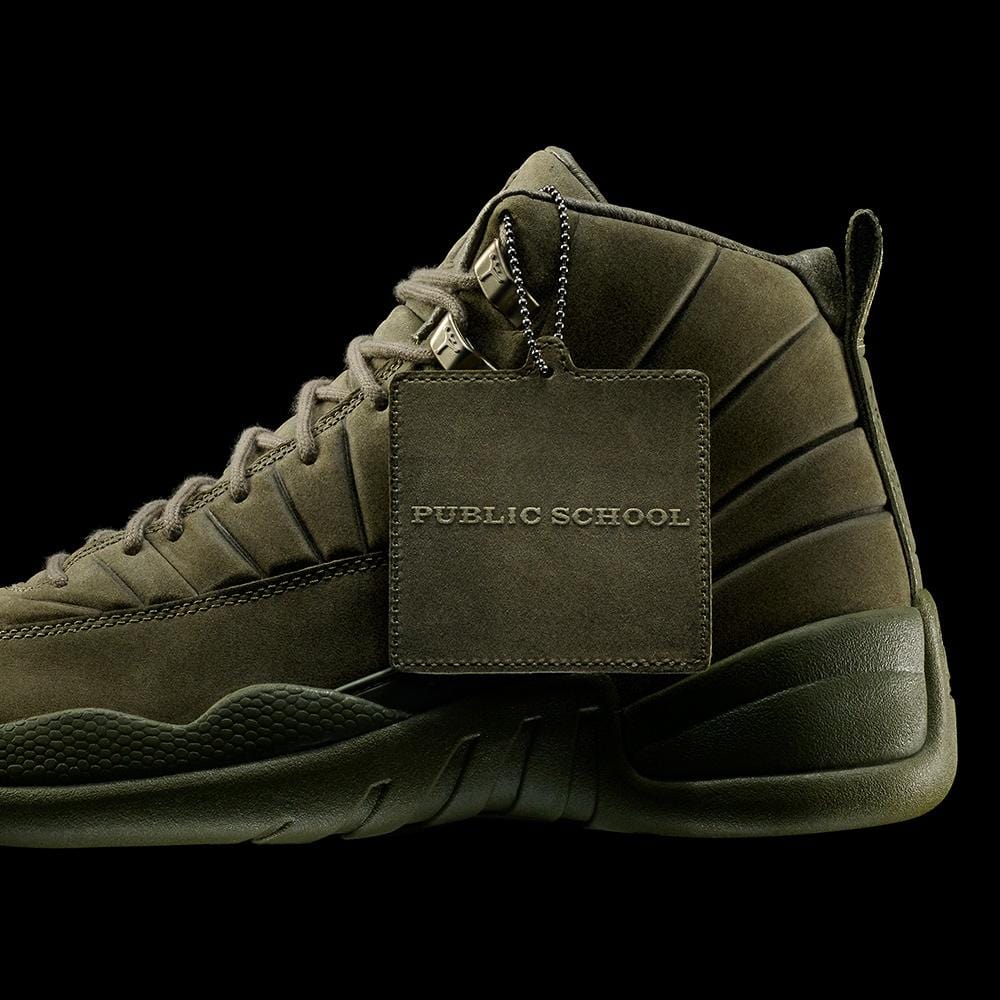 Public School x Air Jordan 12 Retro 'Milan' — UK 3 | EU 35.5 | US 3.5 — Lifestyle View
