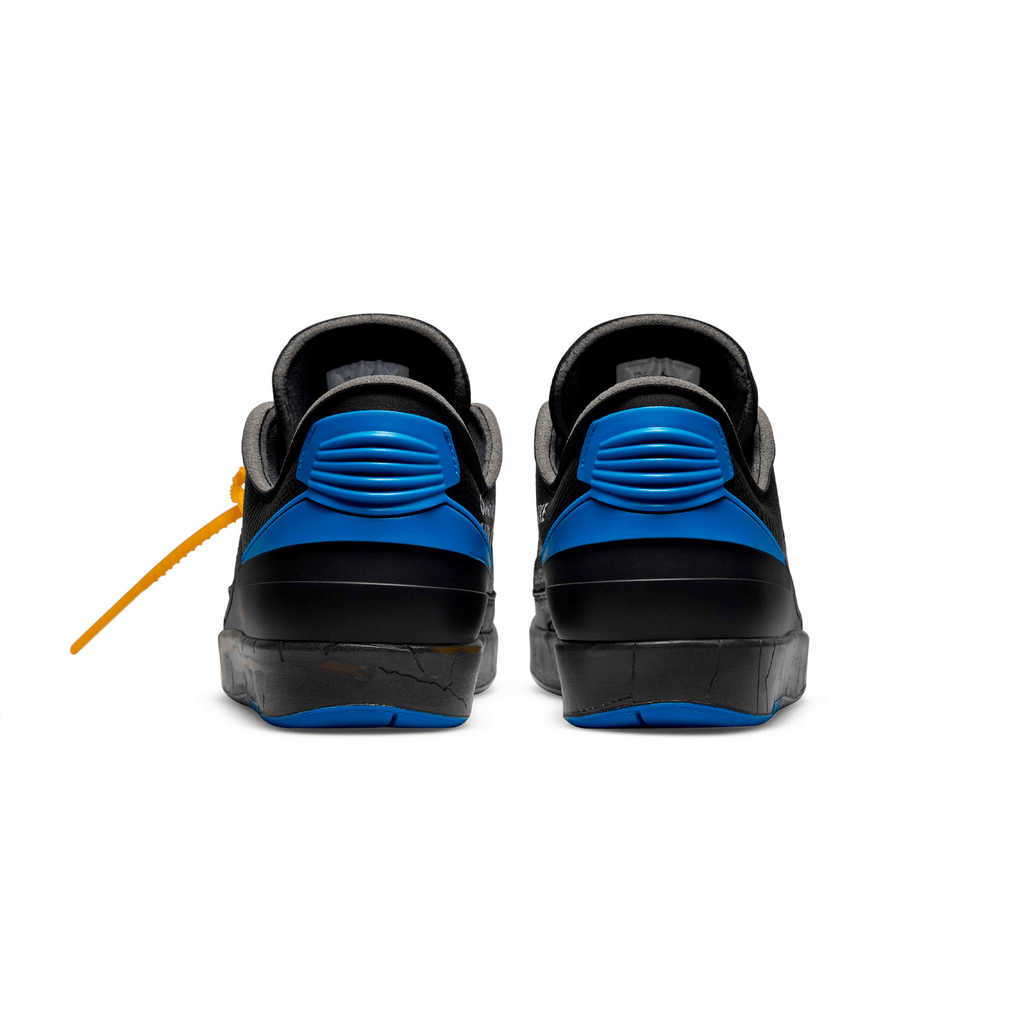 Off-White x Air Jordan 2 Retro Low SP 'Black Varsity Royal' — UK 3 | EU 35.5 | US 3.5 — Top View