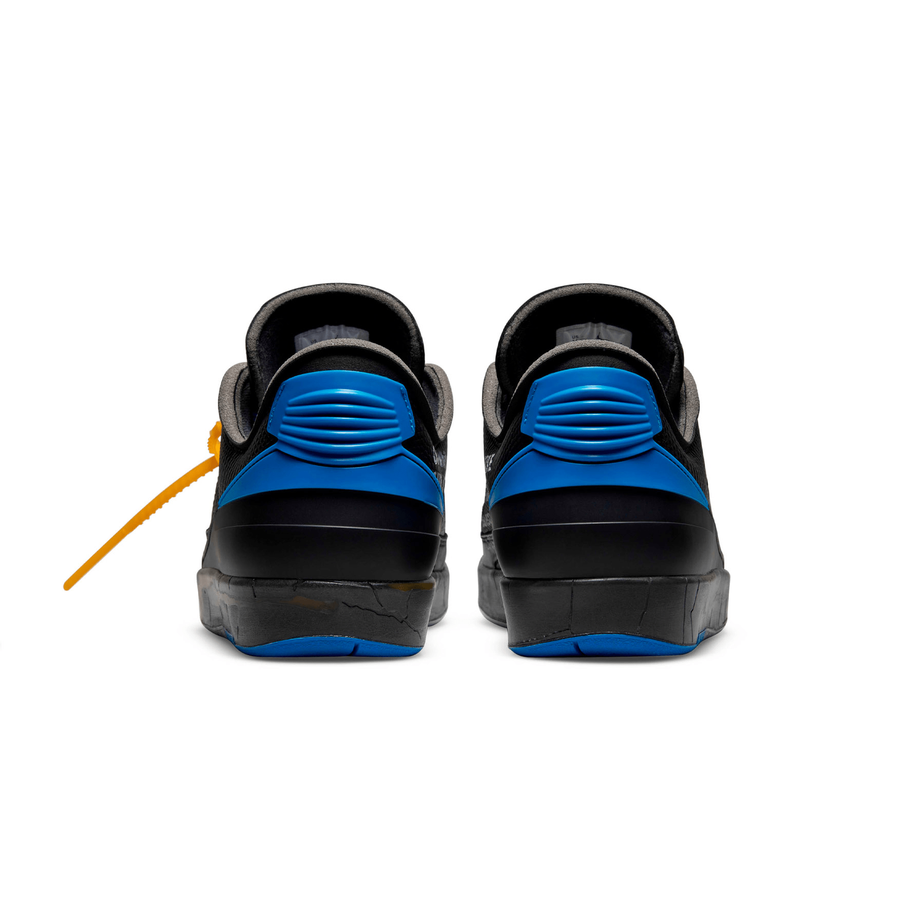 Off-White x Air Jordan 2 Retro Low SP 'Black Varsity Royal' — UK 3 | EU 35.5 | US 3.5 — Top View