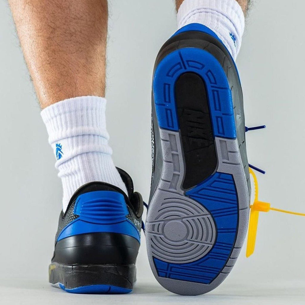 Off-White x Air Jordan 2 Retro Low SP 'Black Varsity Royal' — UK 3 | EU 35.5 | US 3.5 — Alternate View 8