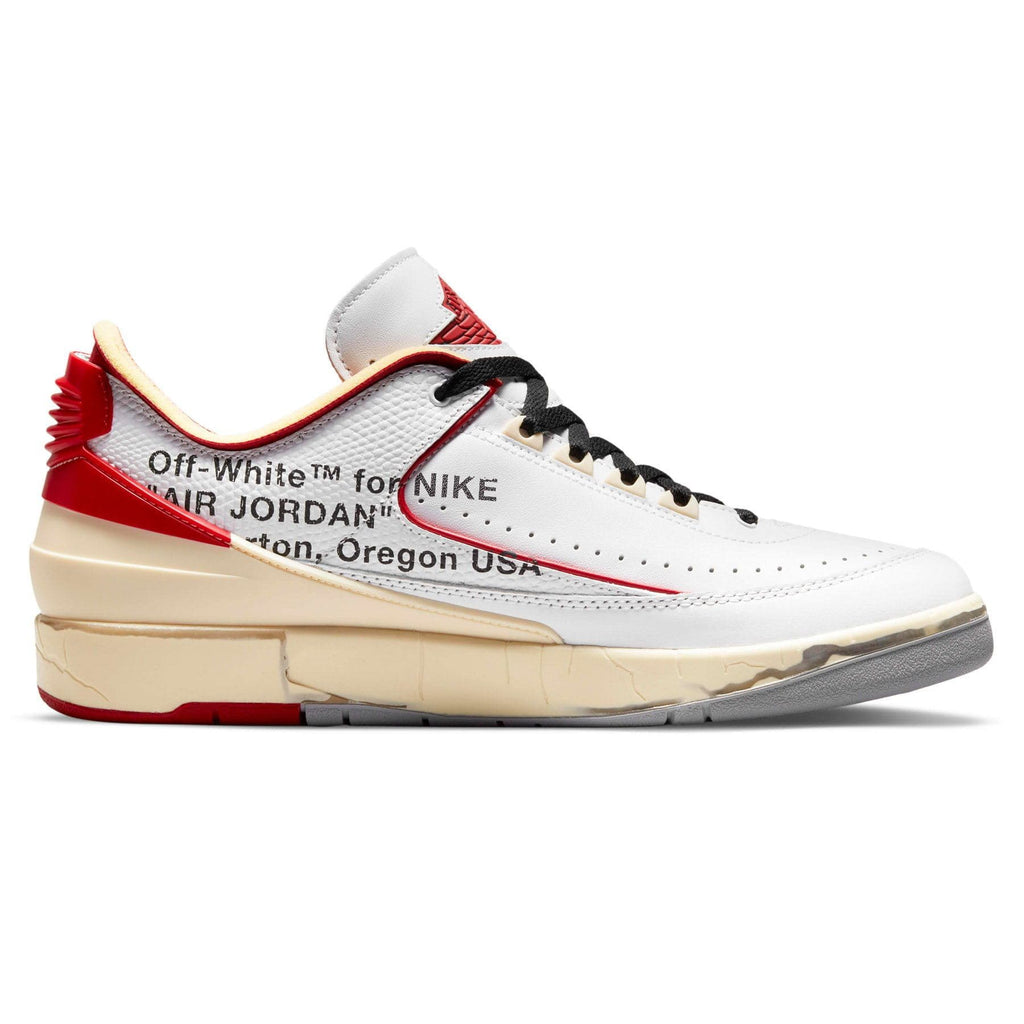 Off-White x Air Jordan 2 Retro Low SP 'White Varsity Red' — UK 3 | EU 35.5 | US 3.5 — Back View