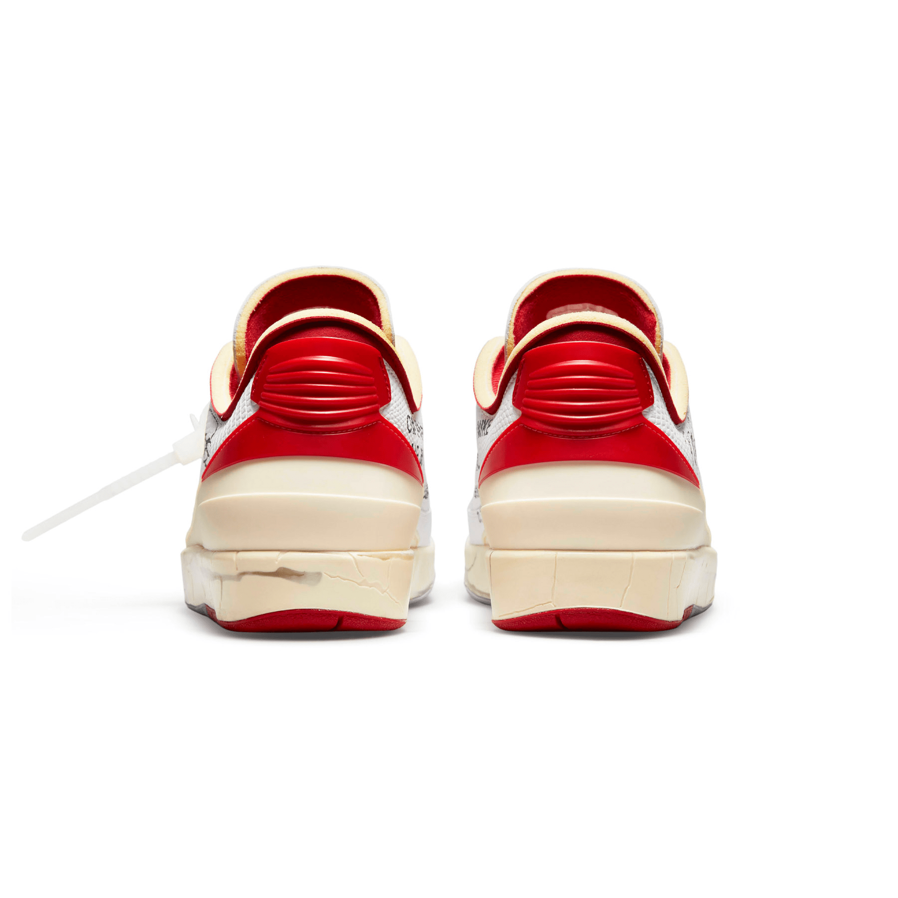 Off-White x Air Jordan 2 Retro Low SP 'White Varsity Red' — UK 3 | EU 35.5 | US 3.5 — Detail View