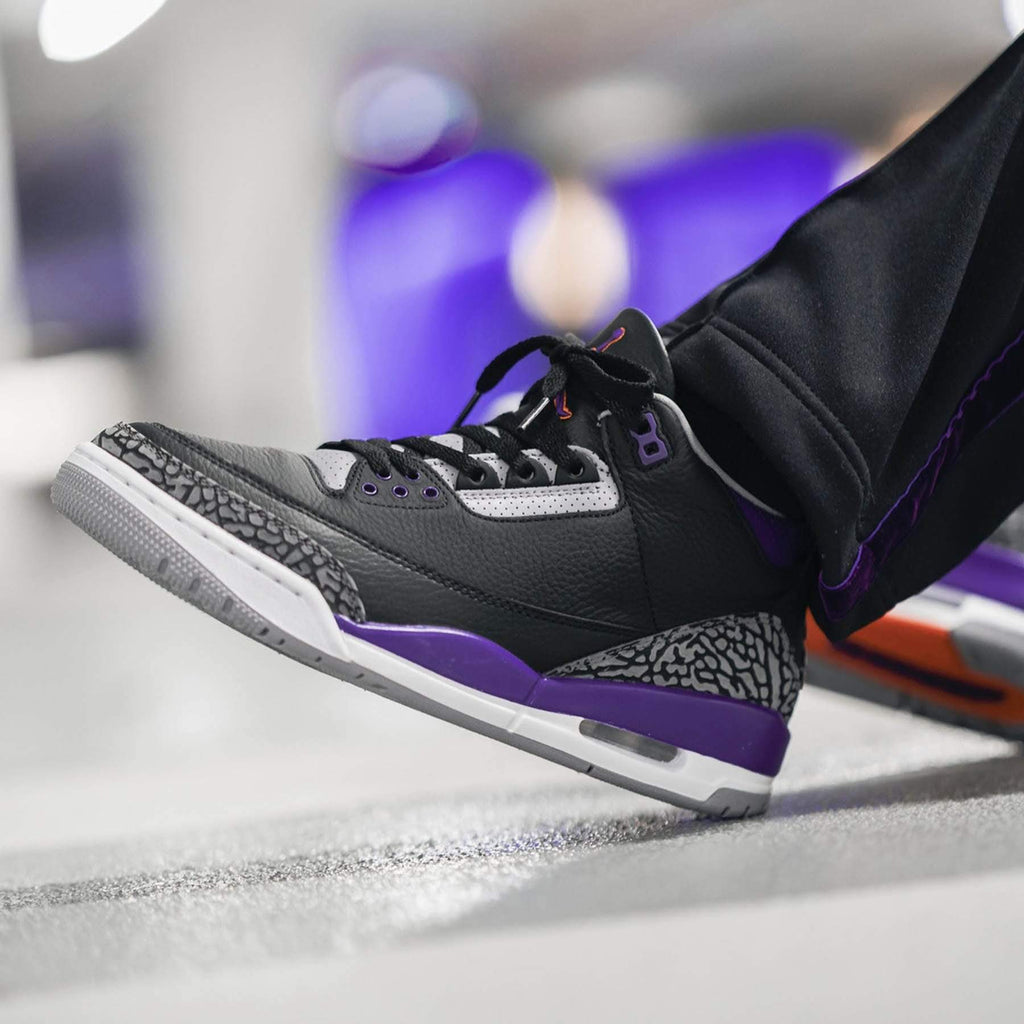 Air Jordan 3 Retro 'Court Purple' — UK 3 | EU 35.5 | US 3.5 — Lifestyle View