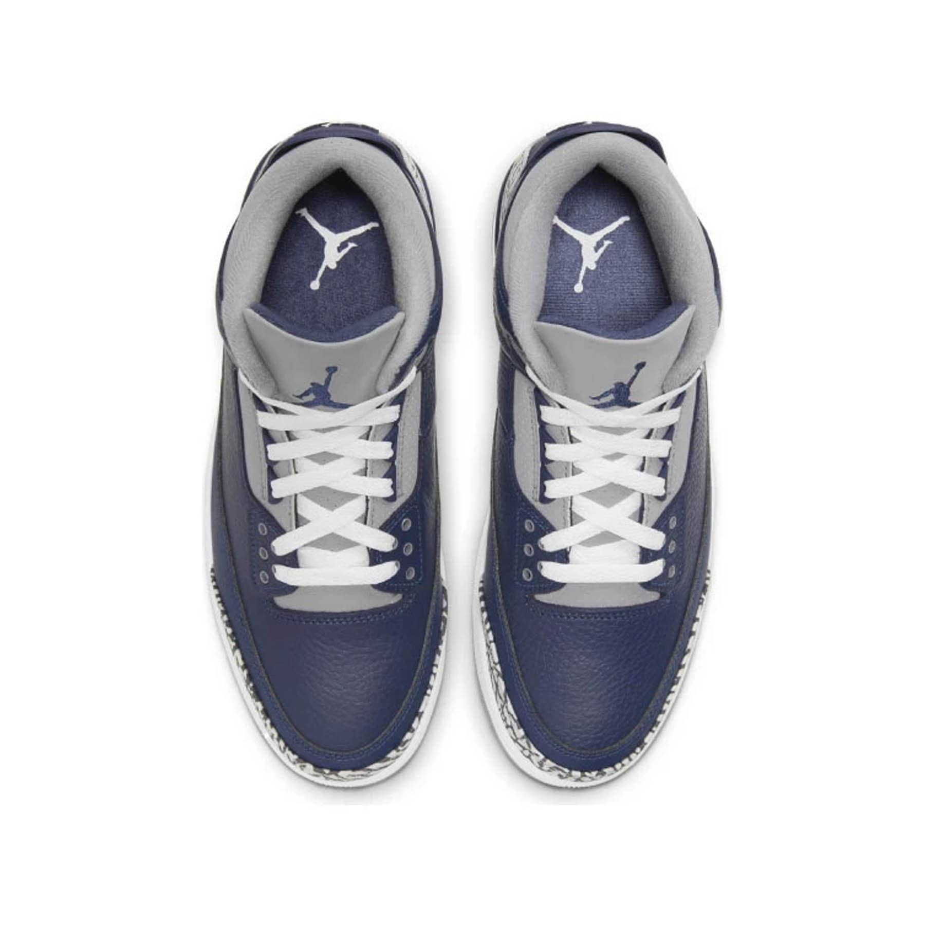 Air Jordan 3 Retro 'Georgetown' — UK 3 | EU 35.5 | US 3.5 — Top View