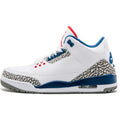 Air Jordan 3 Retro OG True Blue — UK 3 | EU 35.5 | US 3.5 — Front View