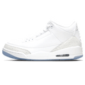 Air Jordan 3 Retro 'Pure White' — UK 3 | EU 35.5 | US 3.5 — Front View