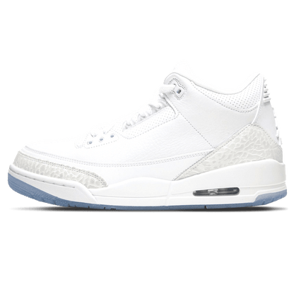 Air Jordan 3 Retro 'Pure White' — UK 3 | EU 35.5 | US 3.5 — Front View