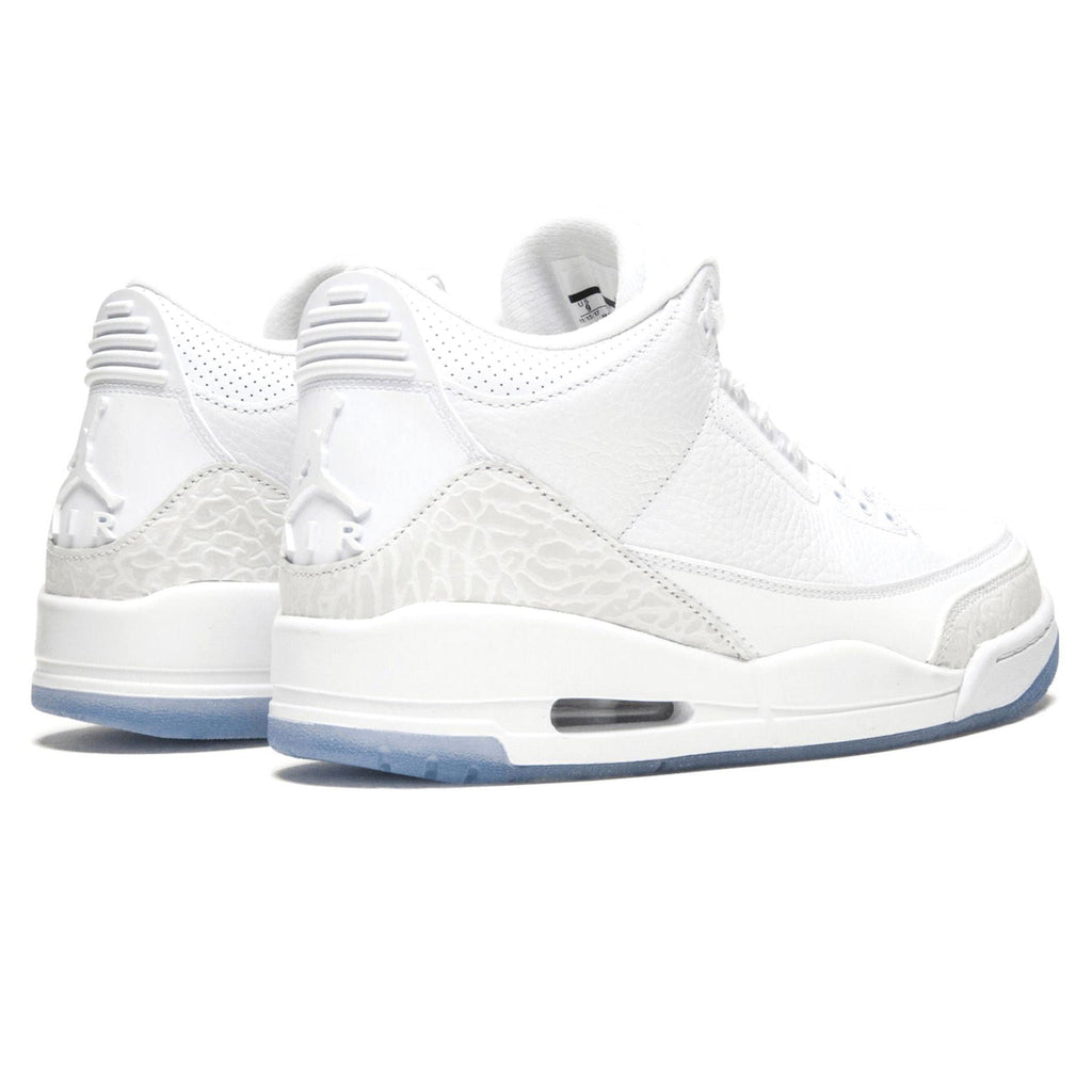 Air Jordan 3 Retro 'Pure White' — UK 3 | EU 35.5 | US 3.5 — Back View