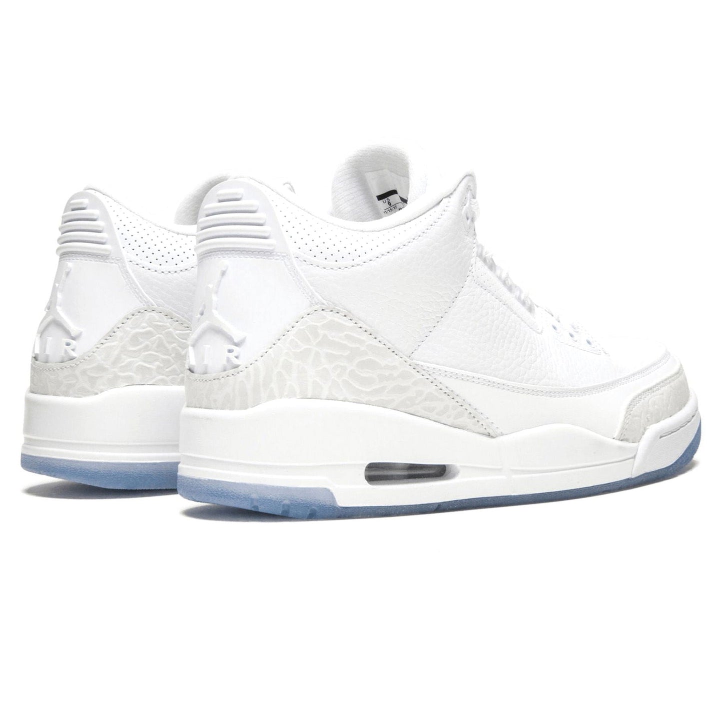 Air Jordan 3 Retro 'Pure White' — UK 3 | EU 35.5 | US 3.5 — Back View