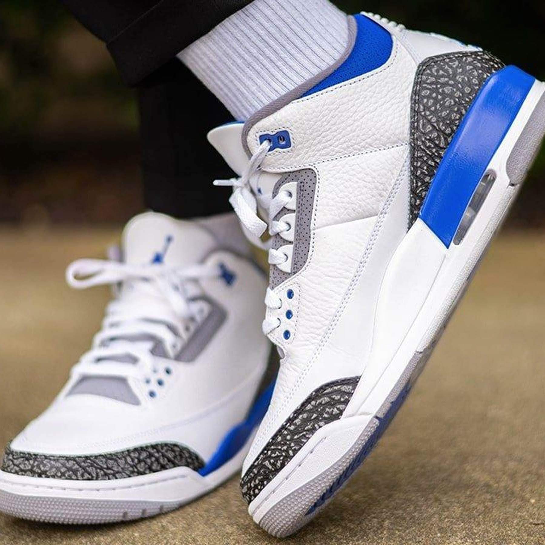 Air Jordan 3 Retro 'Racer Blue' — UK 3 | EU 35.5 | US 3.5 — Detail View