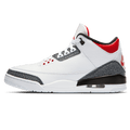 Air Jordan 3 Retro Denim SE 'Fire Red' — UK 3 | EU 35.5 | US 3.5 — Front View