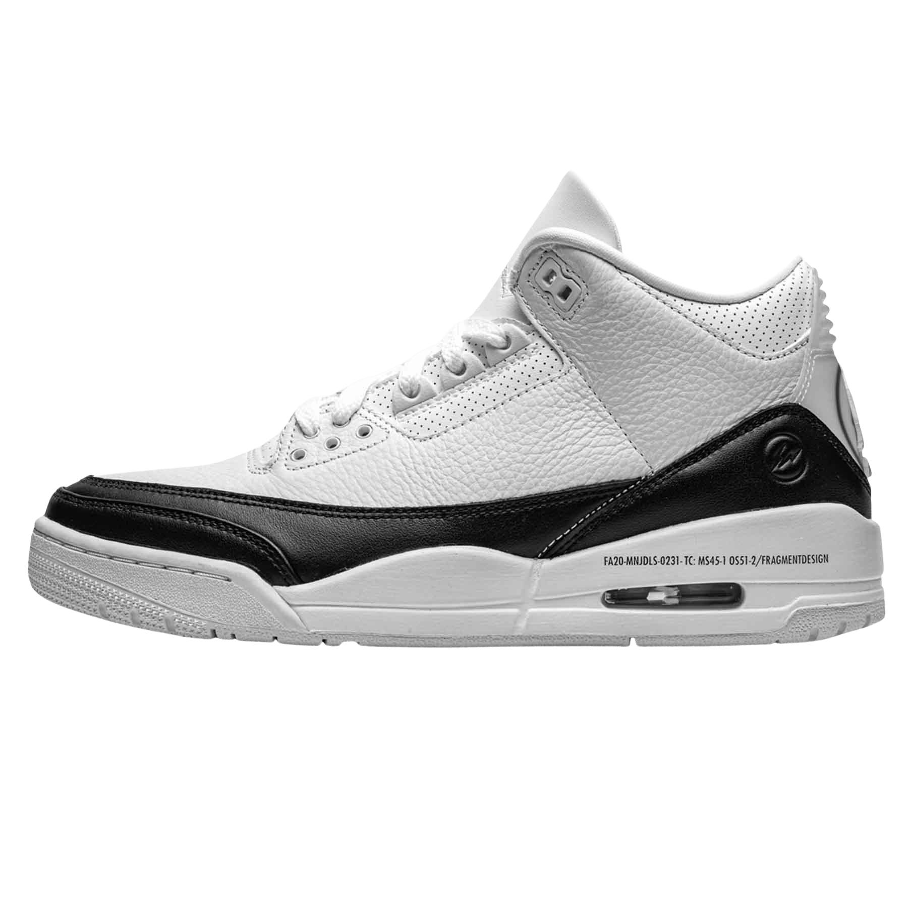 Fragment Design x Air Jordan 3 Retro SP 'White' — UK 3 | EU 35.5 | US 3.5 — Front View