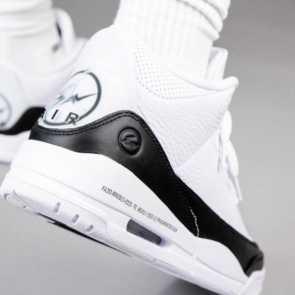 Fragment Design x Air Jordan 3 Retro SP 'White' — UK 3 | EU 35.5 | US 3.5 — Lifestyle View