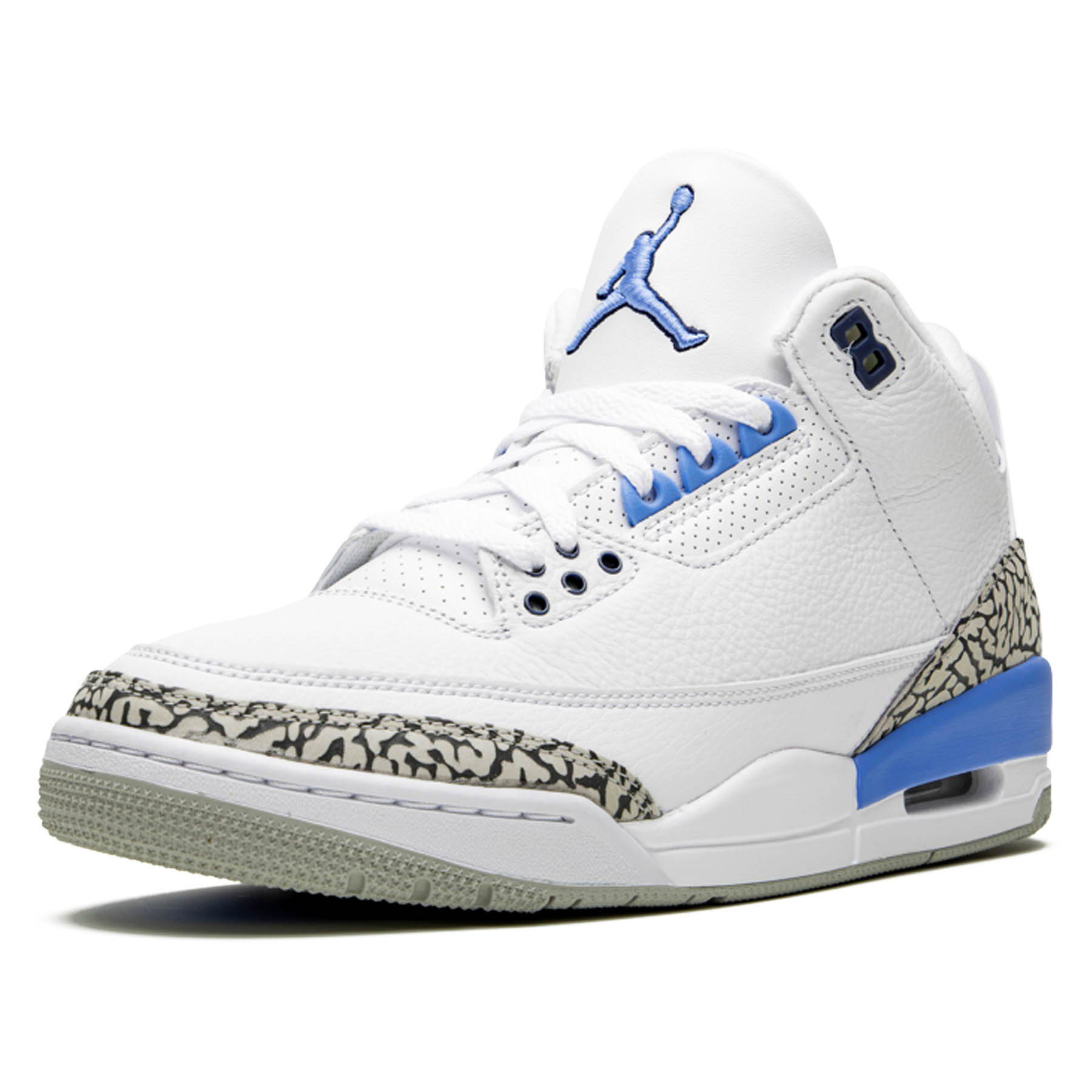 Air Jordan 3 Retro 'UNC' — UK 3 | EU 35.5 | US 3.5 — Top View
