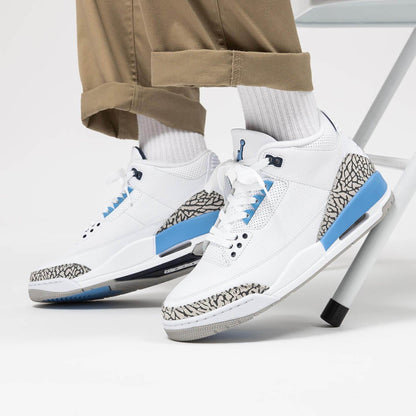 Air Jordan 3 Retro 'UNC' — UK 3 | EU 35.5 | US 3.5 — Lifestyle View