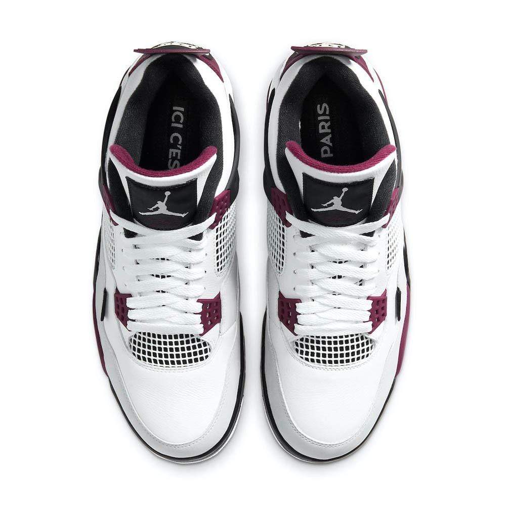 Paris Saint-Germain x Air Jordan 4 Retro 'Bordeaux' — UK 3 | EU 35.5 | US 3.5 — Back View