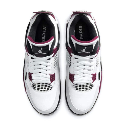 Paris Saint-Germain x Air Jordan 4 Retro 'Bordeaux' — UK 3 | EU 35.5 | US 3.5 — Back View
