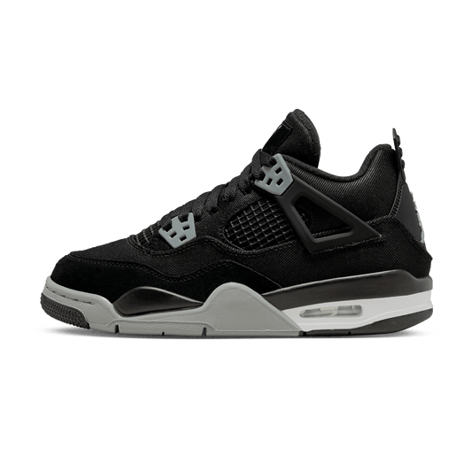 Air Jordan 4 Retro SE GS 'Black Canvas' — UK 13.5 | EU 32 | US 1Y — Front View