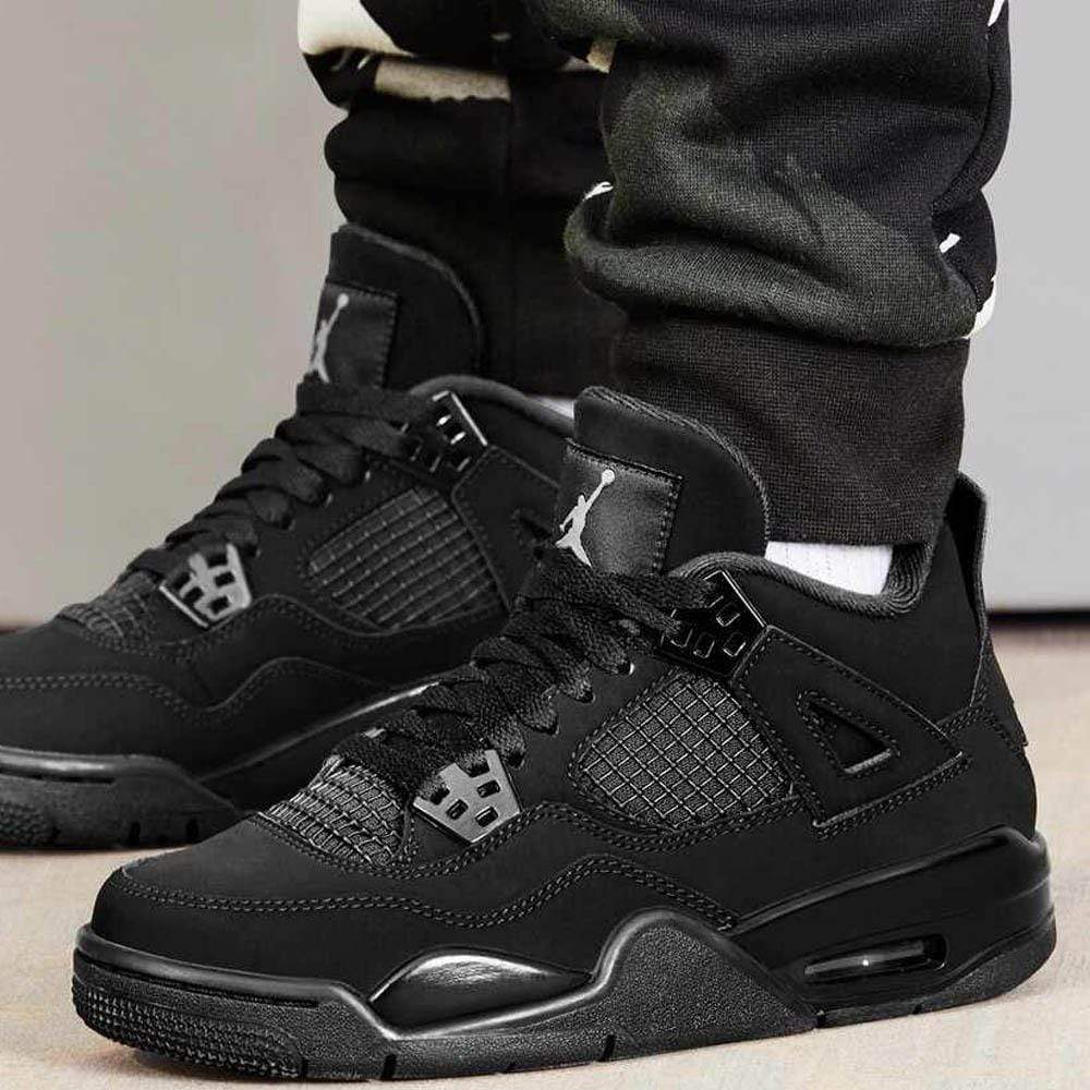 Air Jordan 4 Retro GS 'Black Cat' 2020 — UK 13.5 | EU 32 | US 1Y — Lifestyle View