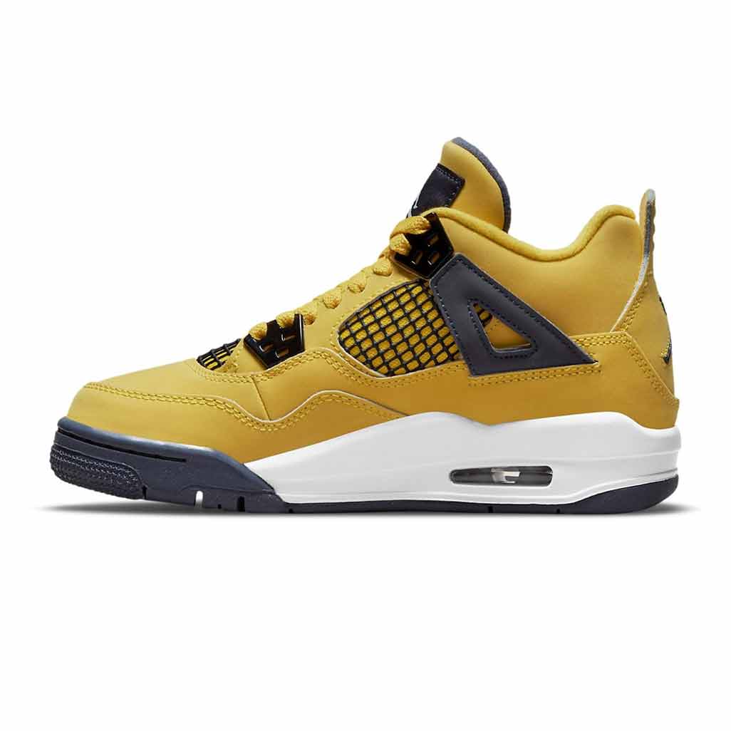 Air Jordan 4 Retro GS 'Lightning' 2021 — 3 UK — Side View