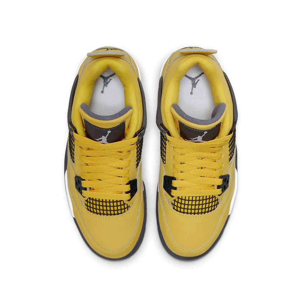 Air Jordan 4 Retro GS 'Lightning' 2021 — 3 UK — Top View