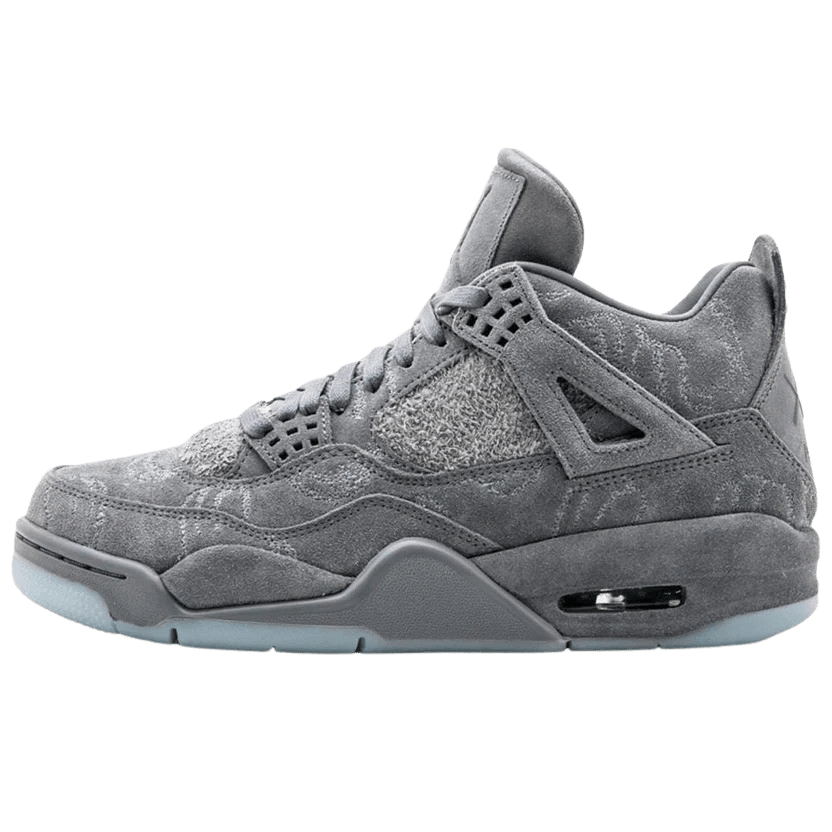 KAWS x Air Jordan 4 Retro 'Cool Grey & White' — UK 3 | EU 35.5 | US 3.5 — Front View