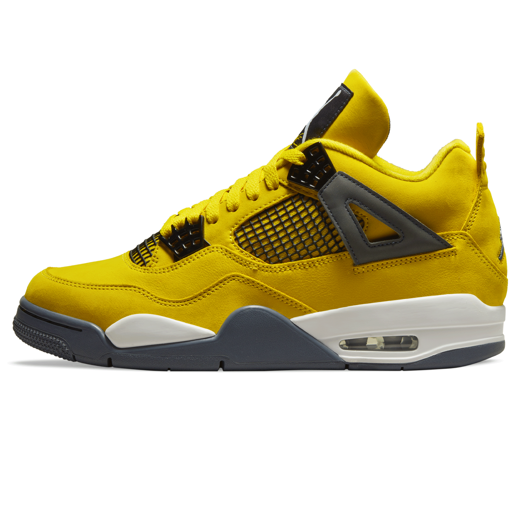 Air Jordan 4 Retro 'Lightning' 2021 — UK 3 | EU 35.5 | US 3.5 — Front View