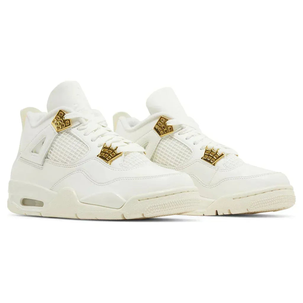 Jordan 4 Retro Metallic Gold W — 3 UK — Back View