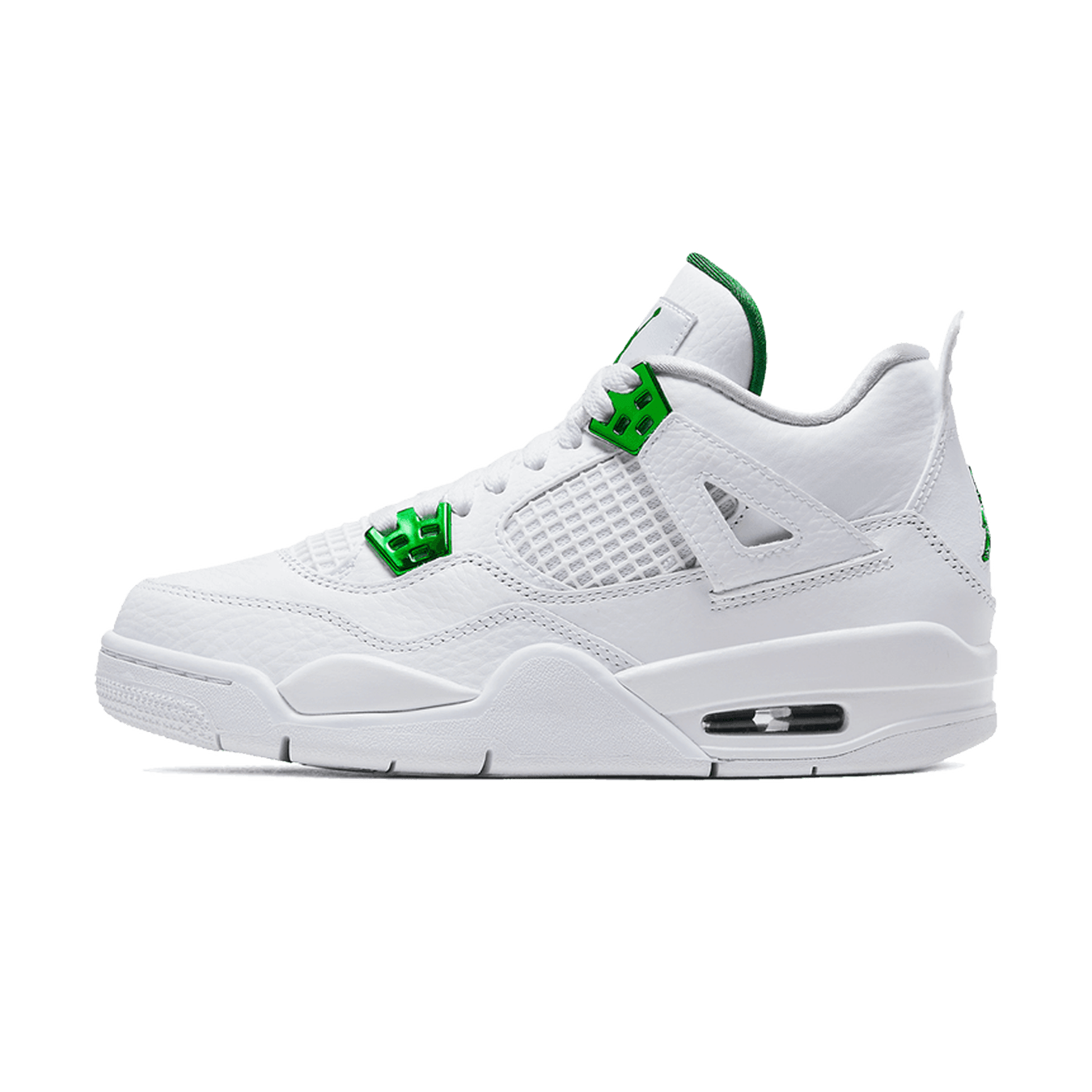 Air Jordan 4 Retro GS 'Green Metallic' — UK 13.5 | EU 32 | US 1Y — Front View
