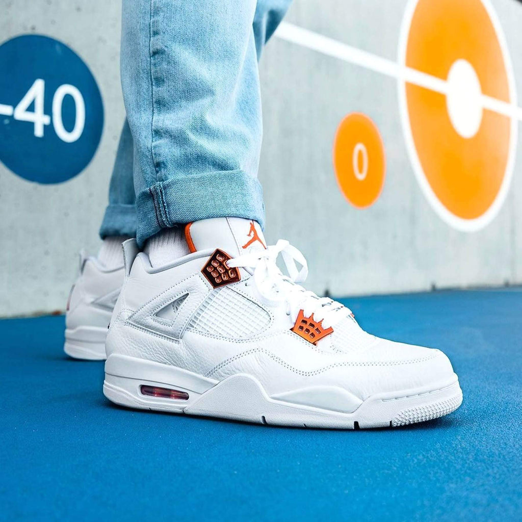 Air Jordan 4 Retro 'Orange Metallic' — UK 3 | EU 35.5 | US 3.5 — Lifestyle View