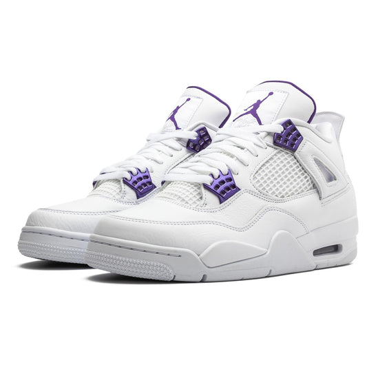 Air Jordan 4 Retro 'Purple Metallic' — UK 3 | EU 35.5 | US 3.5 — Side View