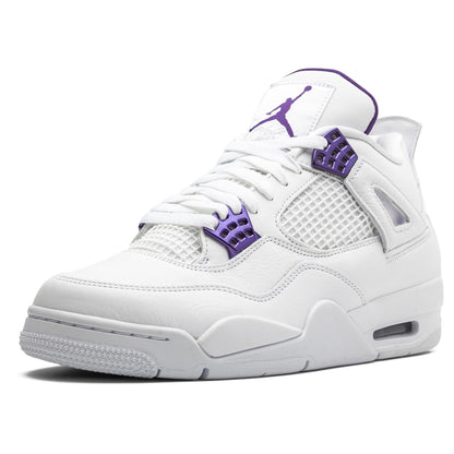 Air Jordan 4 Retro 'Purple Metallic' — UK 3 | EU 35.5 | US 3.5 — Top View