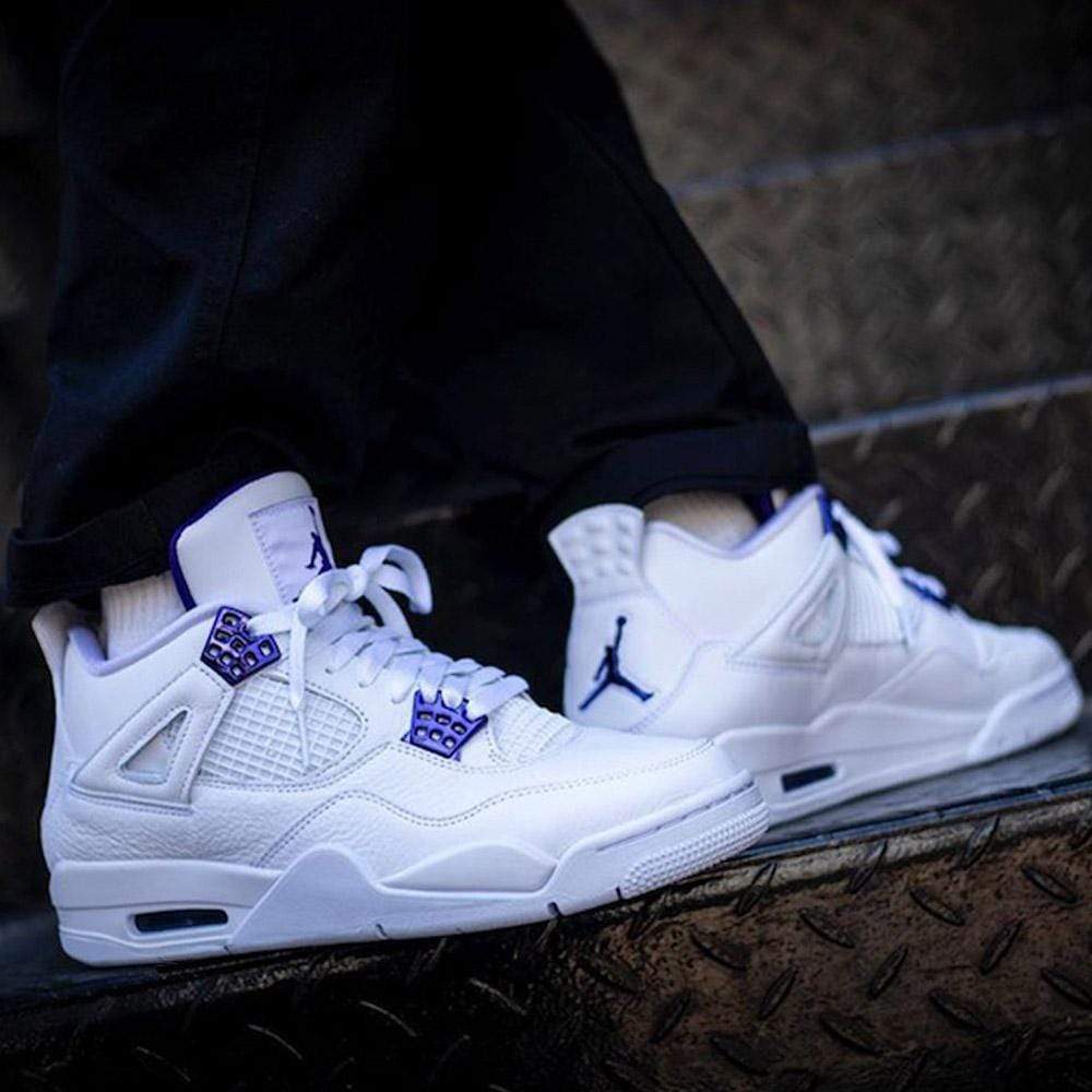 Air Jordan 4 Retro 'Purple Metallic' — UK 3 | EU 35.5 | US 3.5 — Lifestyle View