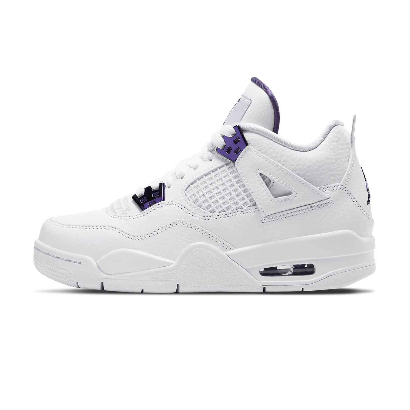 Air Jordan 4 Retro GS 'Purple Metallic' — UK 13.5 | EU 32 | US 1Y — Front View