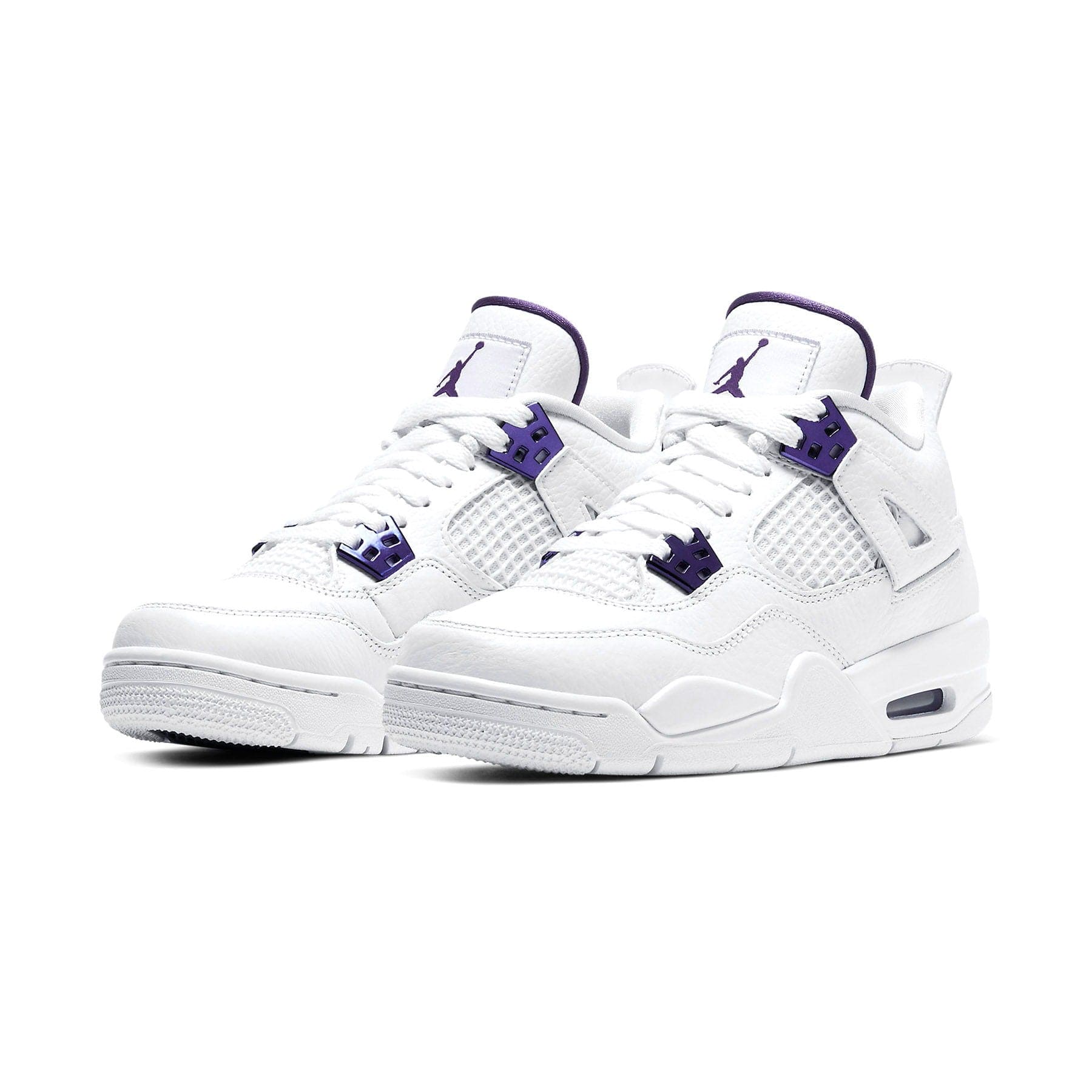 Air Jordan 4 Retro GS 'Purple Metallic' — UK 13.5 | EU 32 | US 1Y — Side View