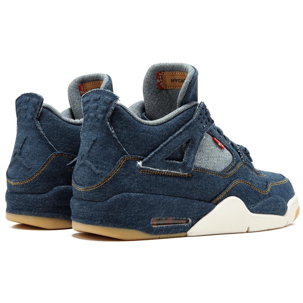Levis x Air Jordan 4 Retro "Navy" — UK 3 | EU 35.5 | US 3.5 — Back View