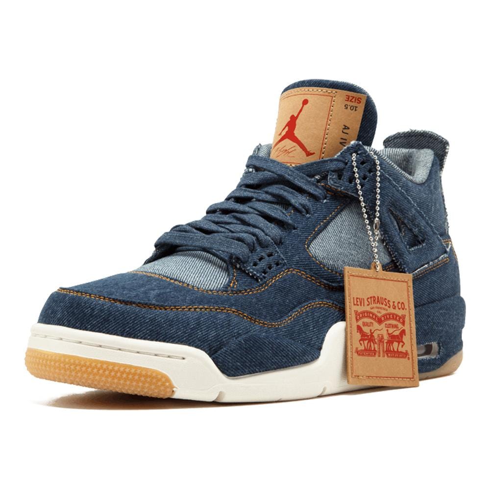 Levis x Air Jordan 4 Retro "Navy" — UK 3 | EU 35.5 | US 3.5 — Detail View