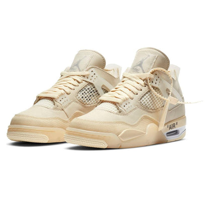 OFF-WHITE x Wmns Air Jordan 4 SP 'Sail' — UK 2.5 | EU 35.5 | US 5 — Side View