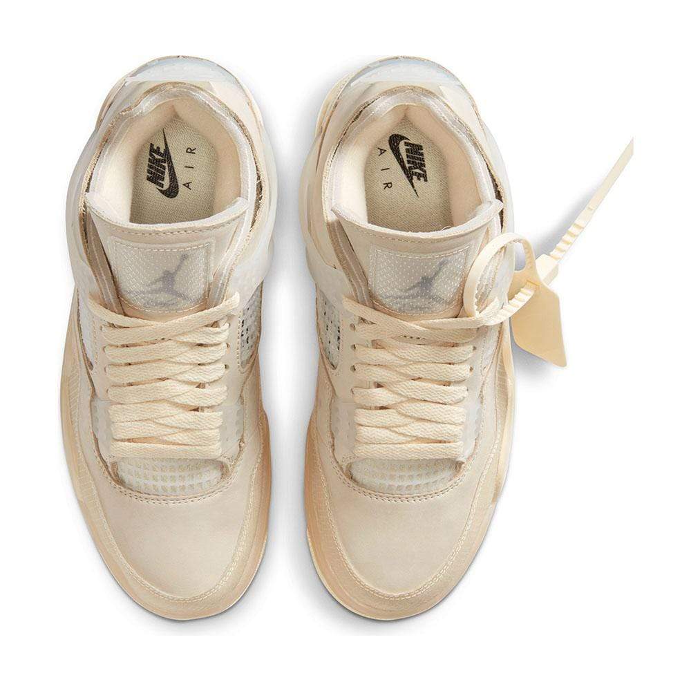 OFF-WHITE x Wmns Air Jordan 4 SP 'Sail' — UK 2.5 | EU 35.5 | US 5 — Back View